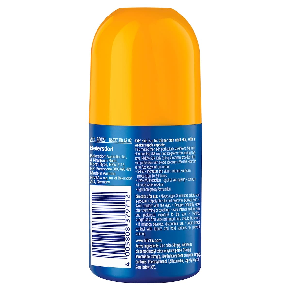 Thumbnail Nivea Sun Kids Protect & Play SPF50 Sunscreen Roll-on 65ml