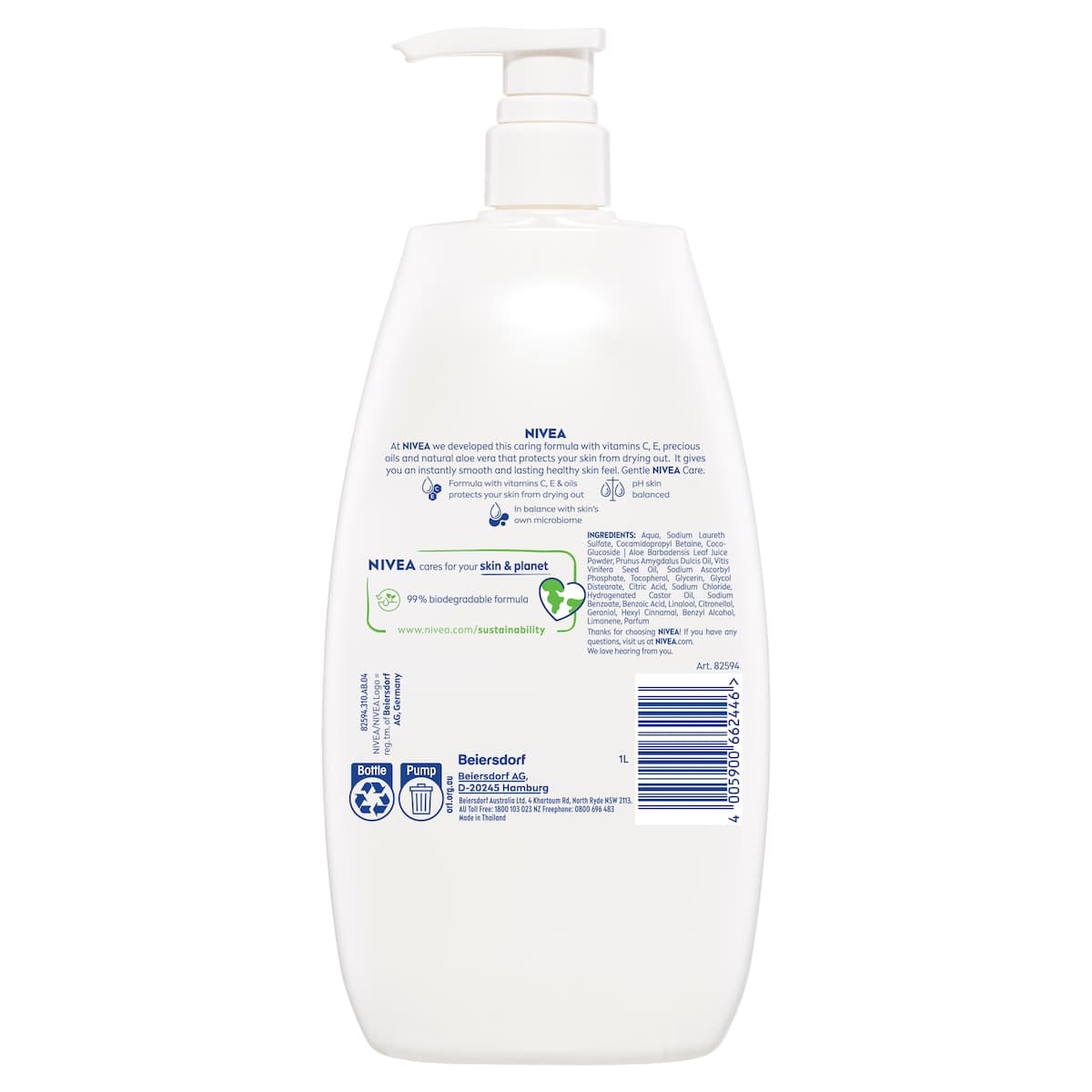 Thumbnail Nivea Rich Lather Natural Aloe Fresh Moisture Body Wash 1 Litre