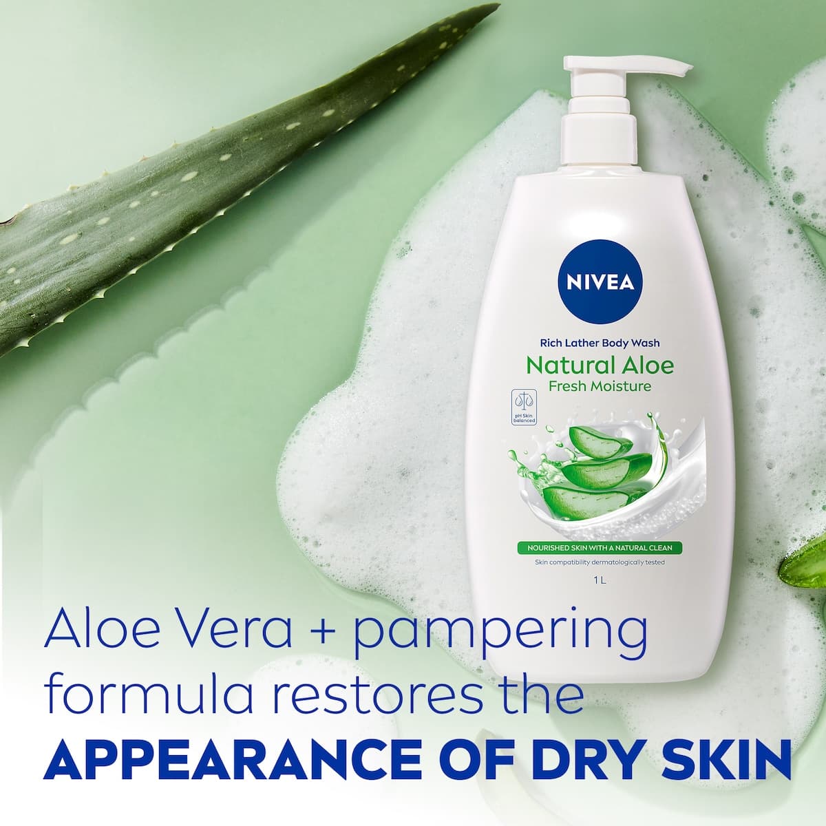 Thumbnail Nivea Rich Lather Natural Aloe Fresh Moisture Body Wash 1 Litre