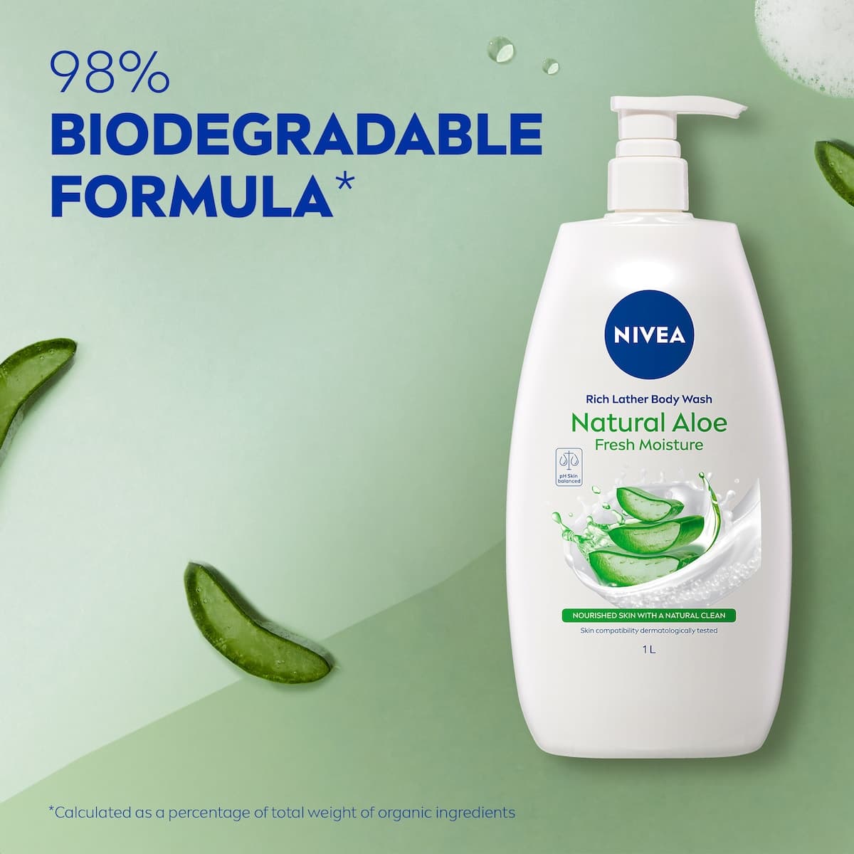 Thumbnail Nivea Rich Lather Natural Aloe Fresh Moisture Body Wash 1 Litre