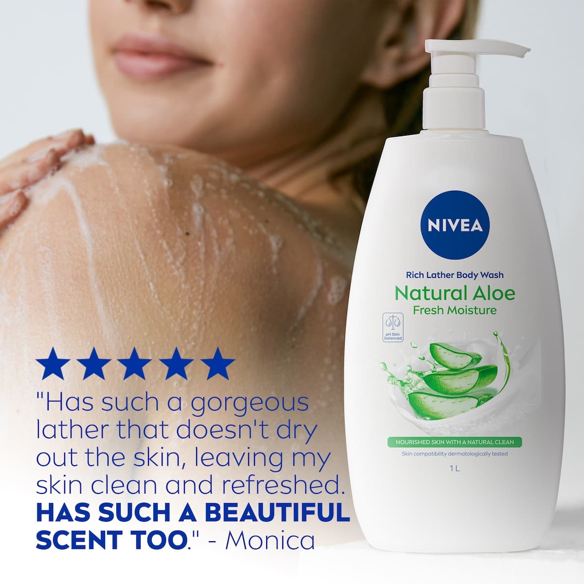 Thumbnail Nivea Rich Lather Natural Aloe Fresh Moisture Body Wash 1 Litre