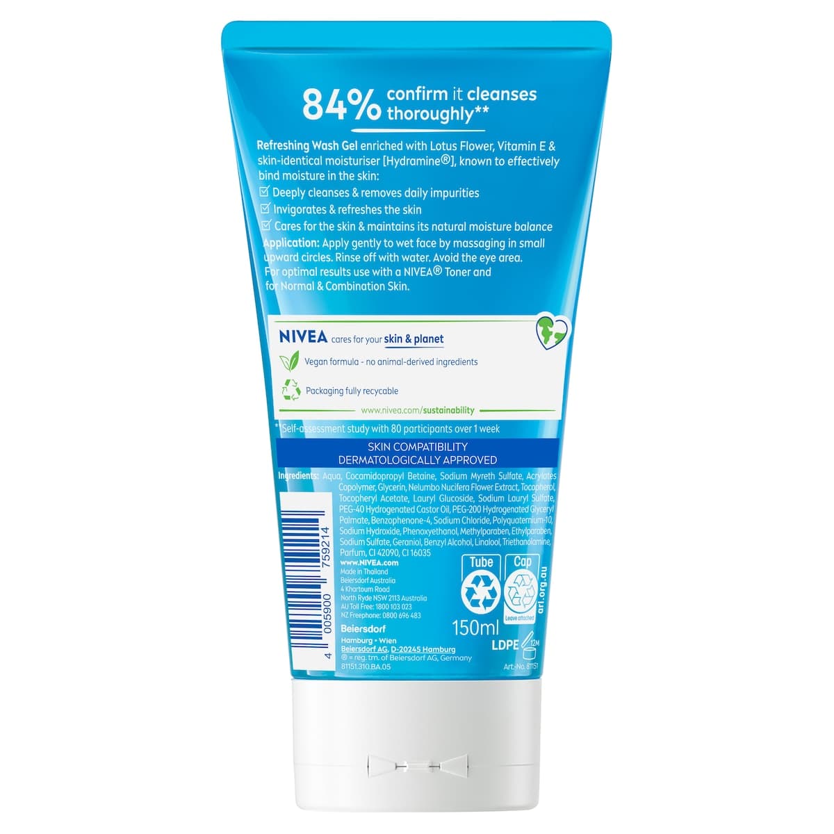 Thumbnail Nivea Refreshing Face Wash Gel with Lotus Flower 150ml