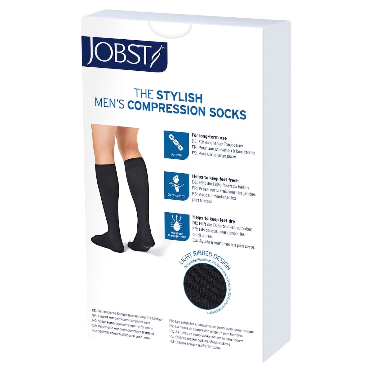 Thumbnail Jobst for Men Casual Compression Socks 15-20 mmHg Black M