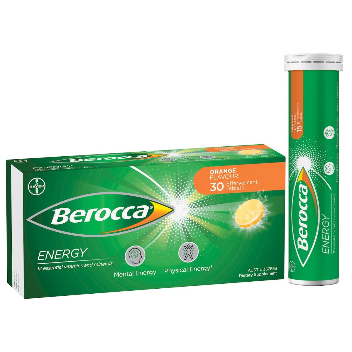 Thumbnail Berocca Energy Orange Effervescent Tablets 30 Pack