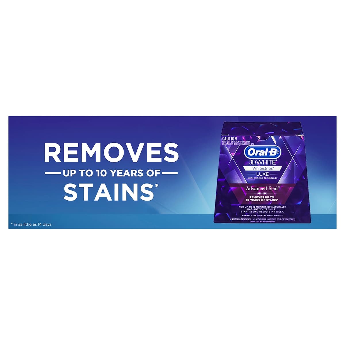 Thumbnail Oral B 3D White Luxe Whitening Treatments Advanced Seal 14 Pack