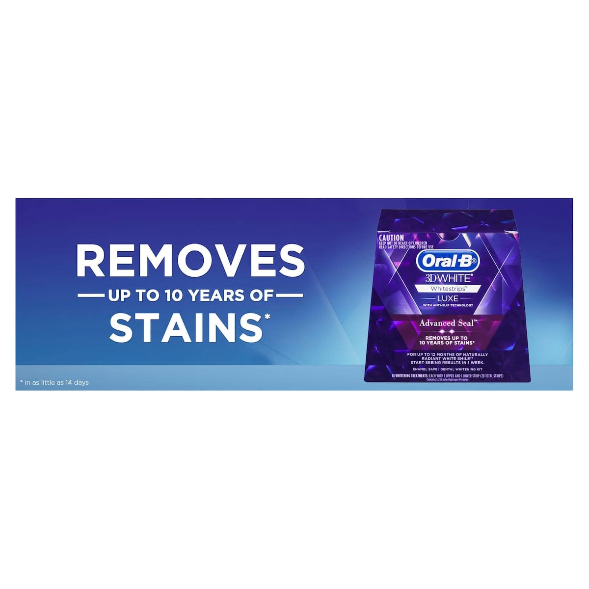 Thumbnail Oral B 3D White Luxe Whitening Treatments Advanced Seal 14 Pack