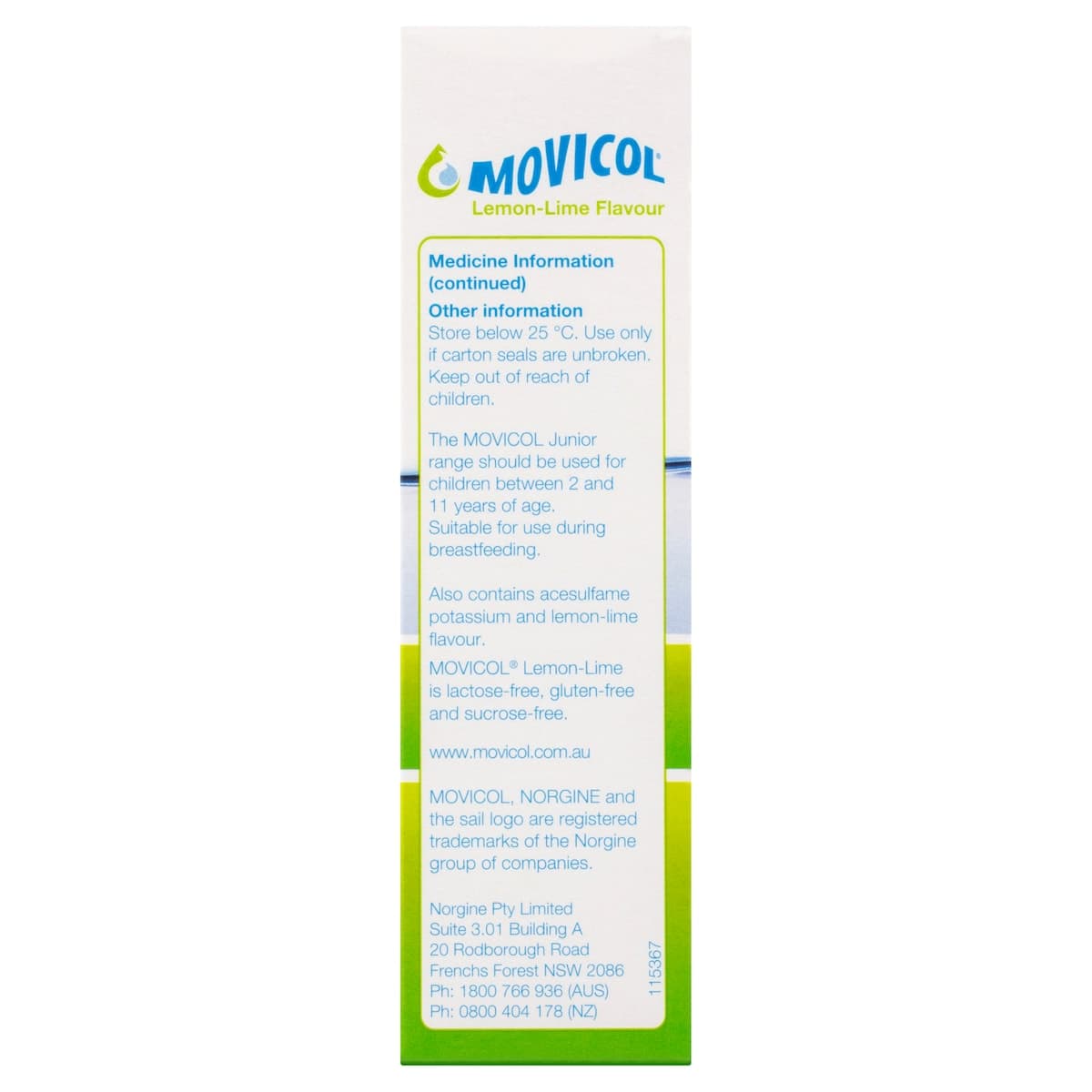 Thumbnail Movicol Adult Lemon-Lime 13g x 8 Sachets