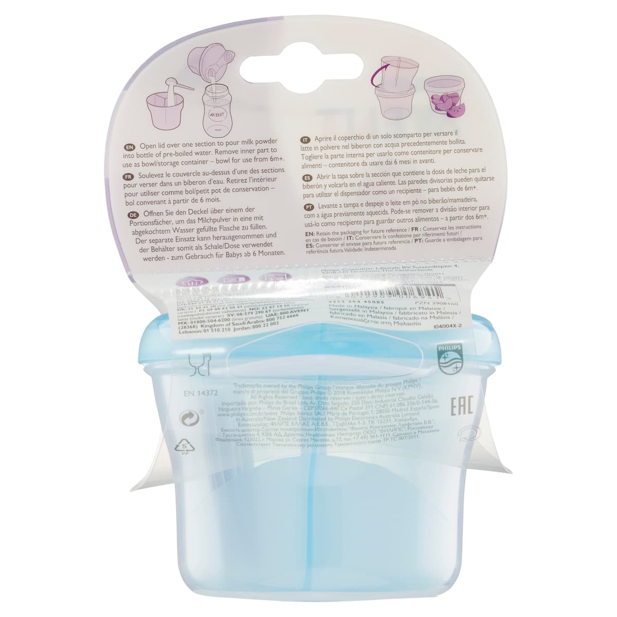 Thumbnail Avent Baby Milk Powder Dispenser Blue 260ml