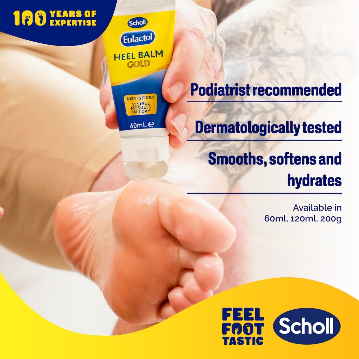 Thumbnail Scholl Eulactol Heel Balm Gold 60ml
