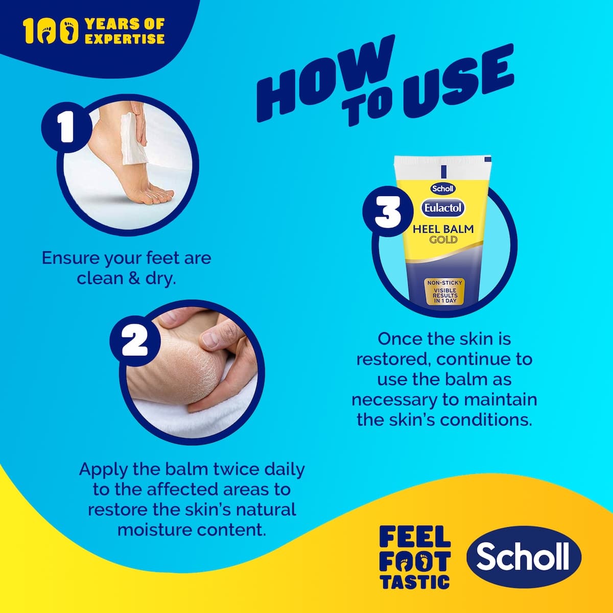 Thumbnail Scholl Eulactol Heel Balm Gold 60ml