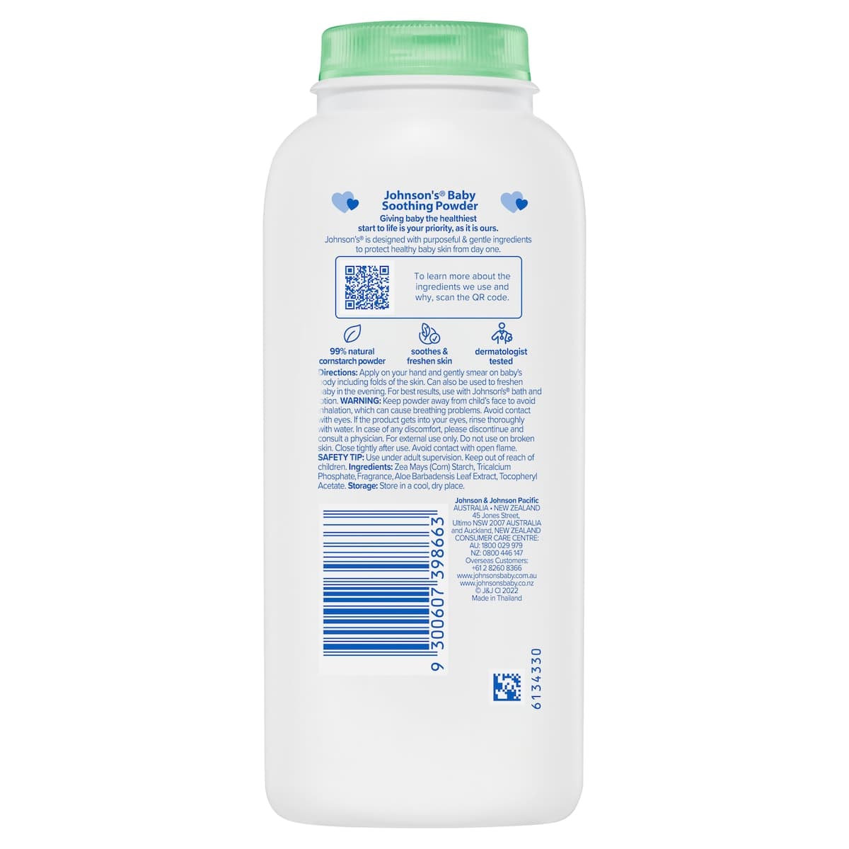 Thumbnail Johnsons Baby Soothing Baby Powder Aloe Vera + Vitamin E 200g