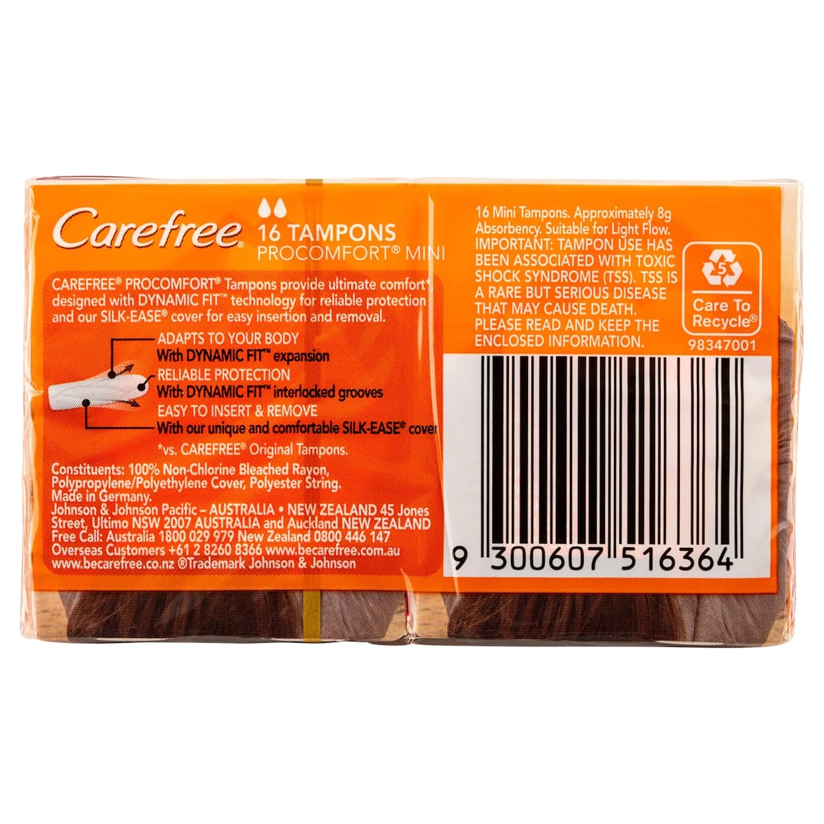 Thumbnail Carefree ProComfort Mini Tampons 16 Pack