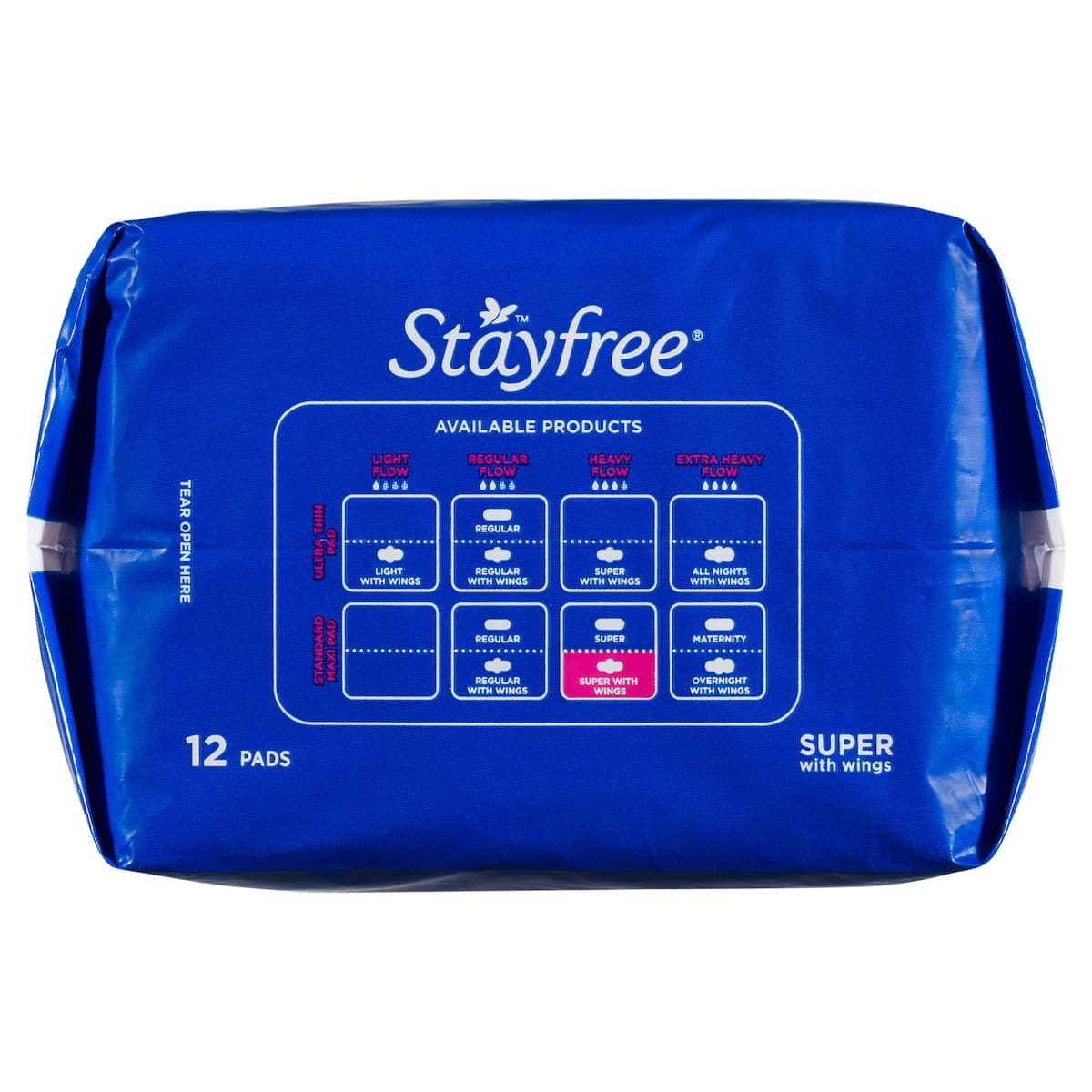 Thumbnail Stayfree Super Pads with Wings 12 Pack