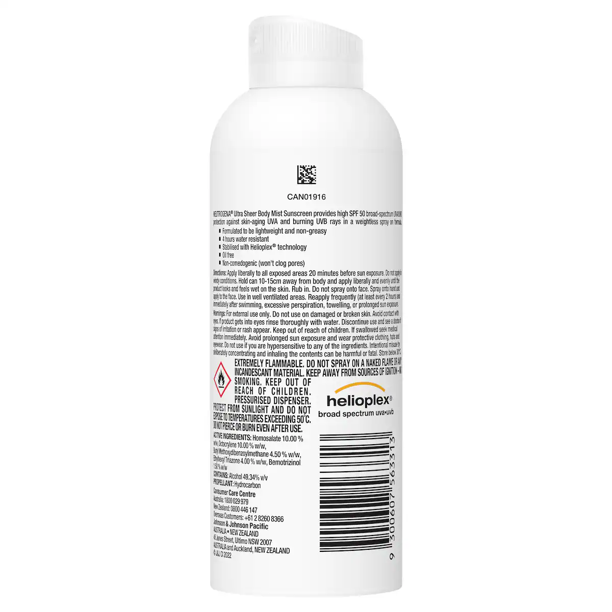 Thumbnail Neutrogena Ultra Sheer Body Mist Sunscreen SPF50 140g