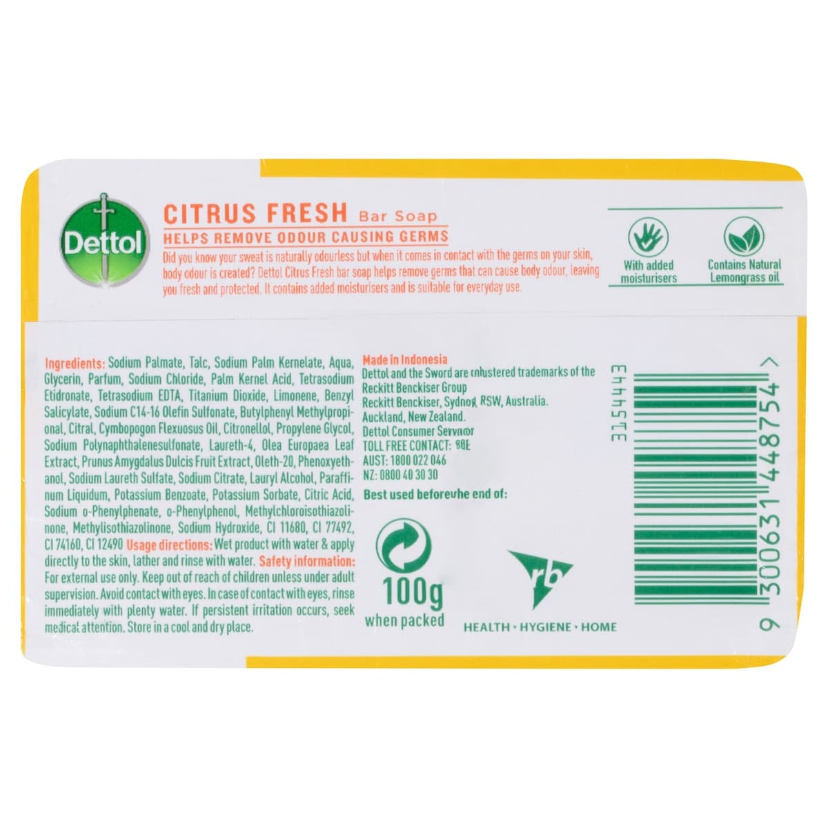 Thumbnail Dettol Citrus Fresh Bar Soap 3 x 100g