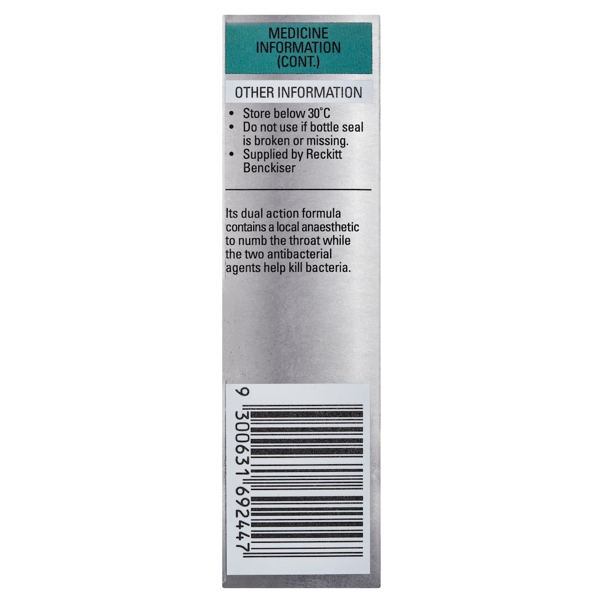 Thumbnail Strepsils Plus Anaesthetic Throat Spray Menthol Flavour 20ml