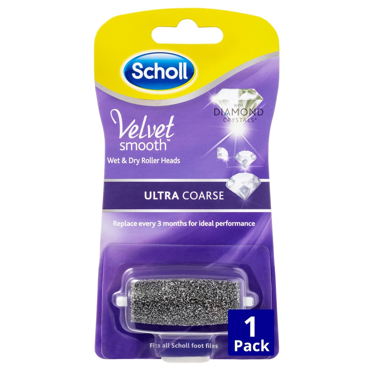 Thumbnail Scholl Velvet Smooth Wet and Dry Roller Head Ultra Coarse Refill 1 Pack