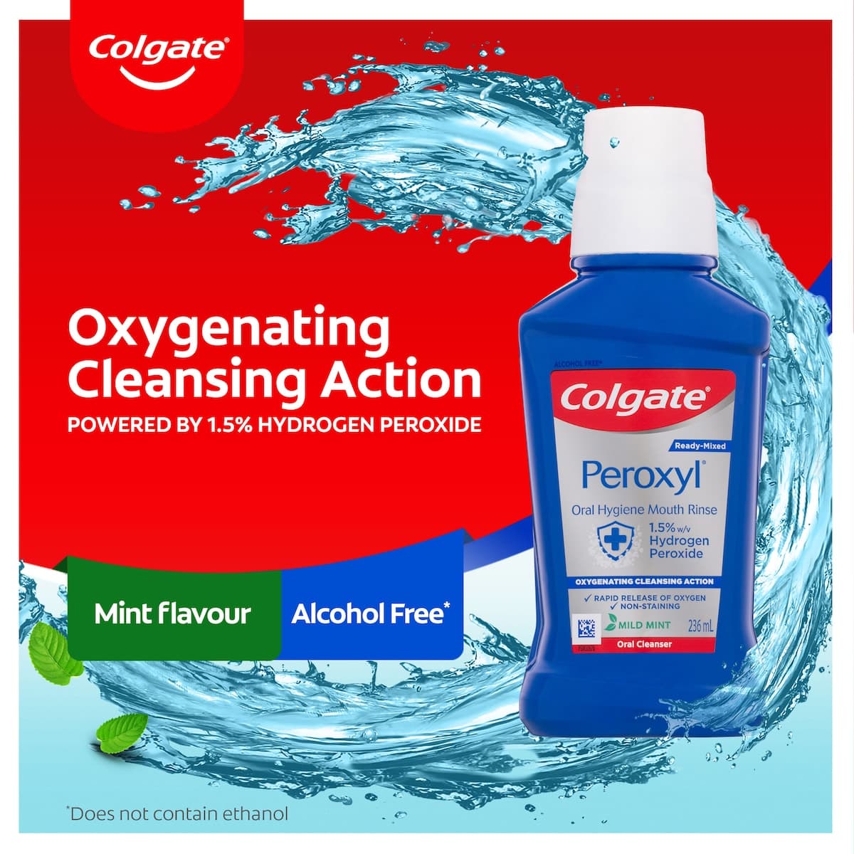 Thumbnail Colgate Peroxyl Oral Cleanser Mint Flavour 236ml
