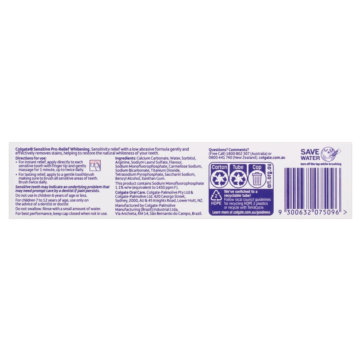 Thumbnail Colgate Sensitive Pro-Relief Whitening Toothpaste 110g