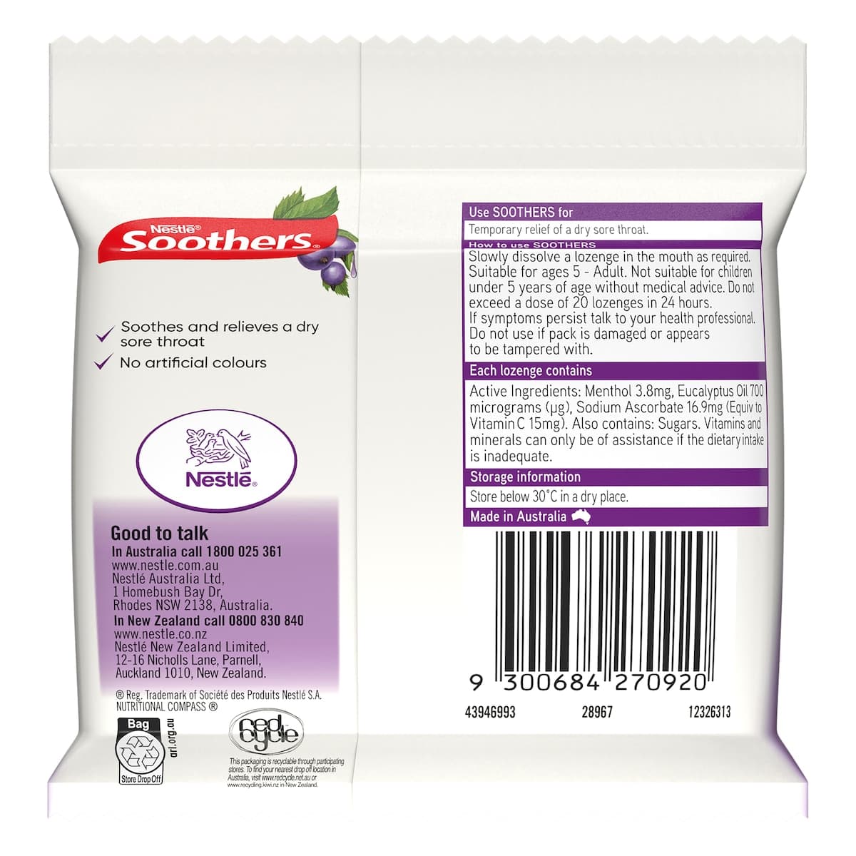Thumbnail Nestle Soothers Blackcurrant Multipack 3 x 10 Lozenges