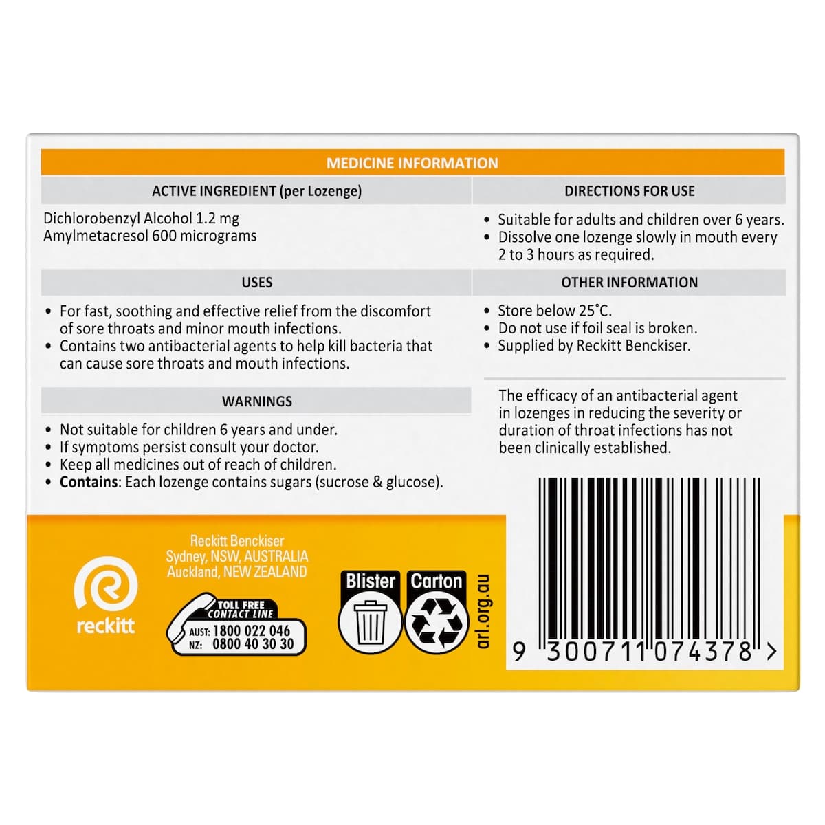 Thumbnail Strepsils Sore Throat Relief Honey & Lemon 16 Lozenges