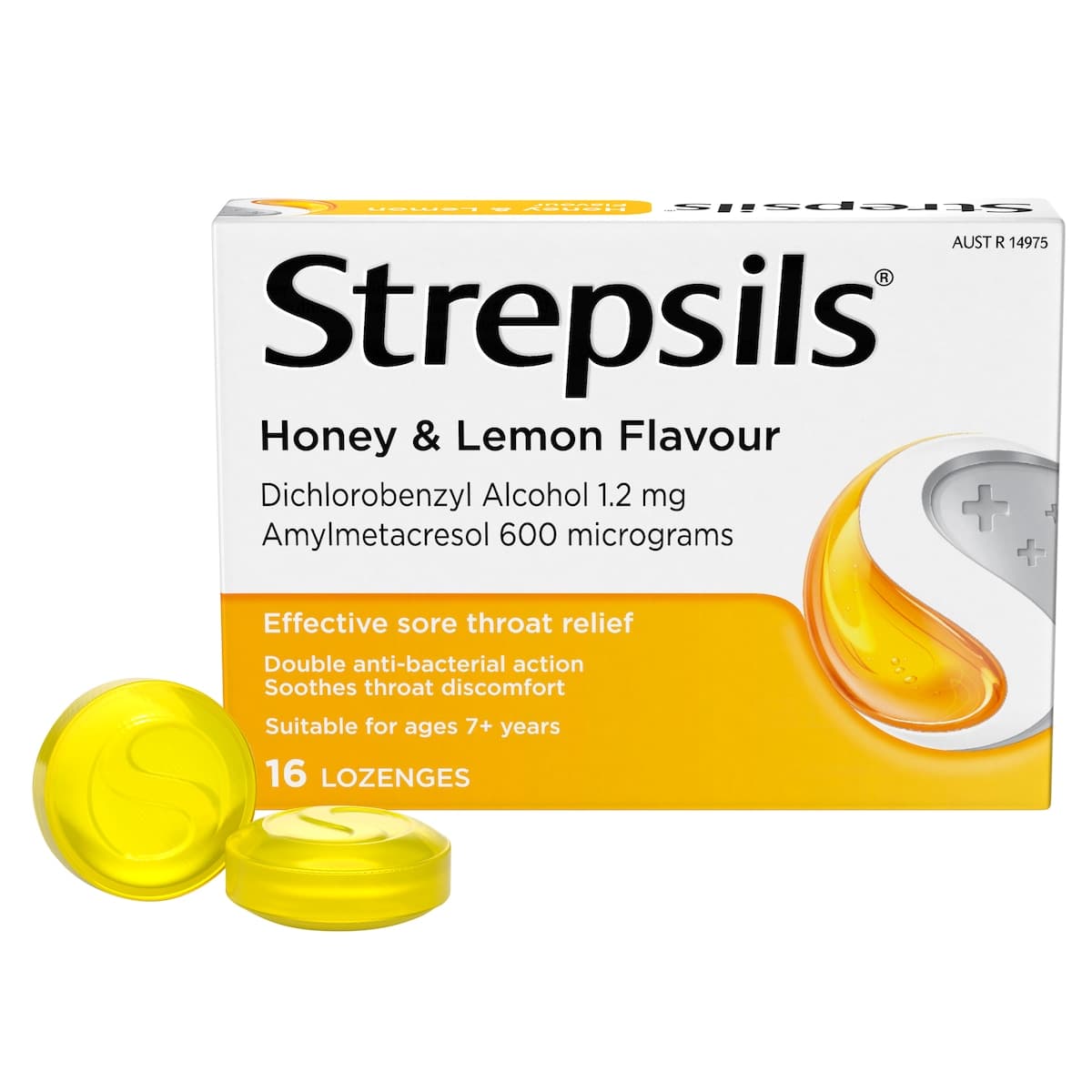Thumbnail Strepsils Sore Throat Relief Honey & Lemon 16 Lozenges