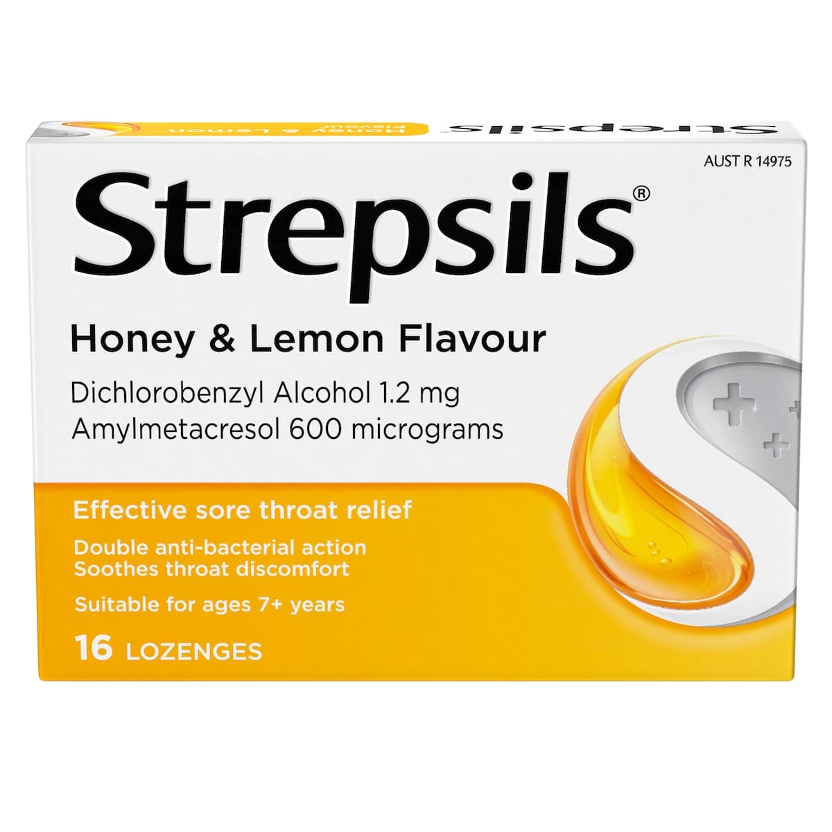 Thumbnail Strepsils Sore Throat Relief Honey & Lemon 16 Lozenges