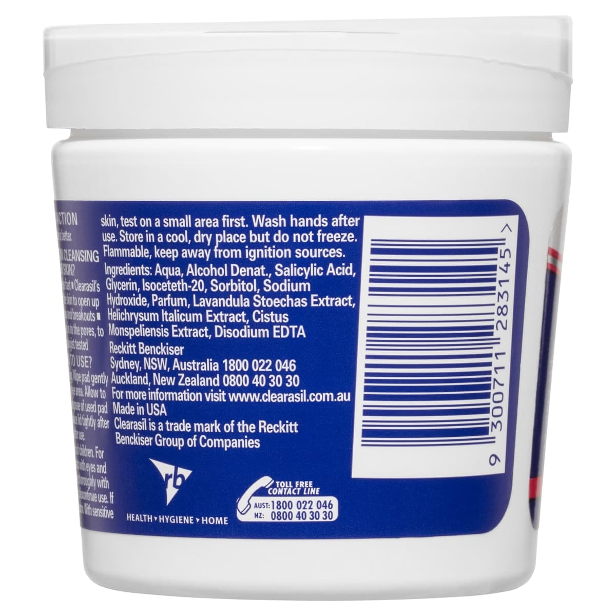 Thumbnail Clearasil Rapid Action Cleansing Pads 65 Pads