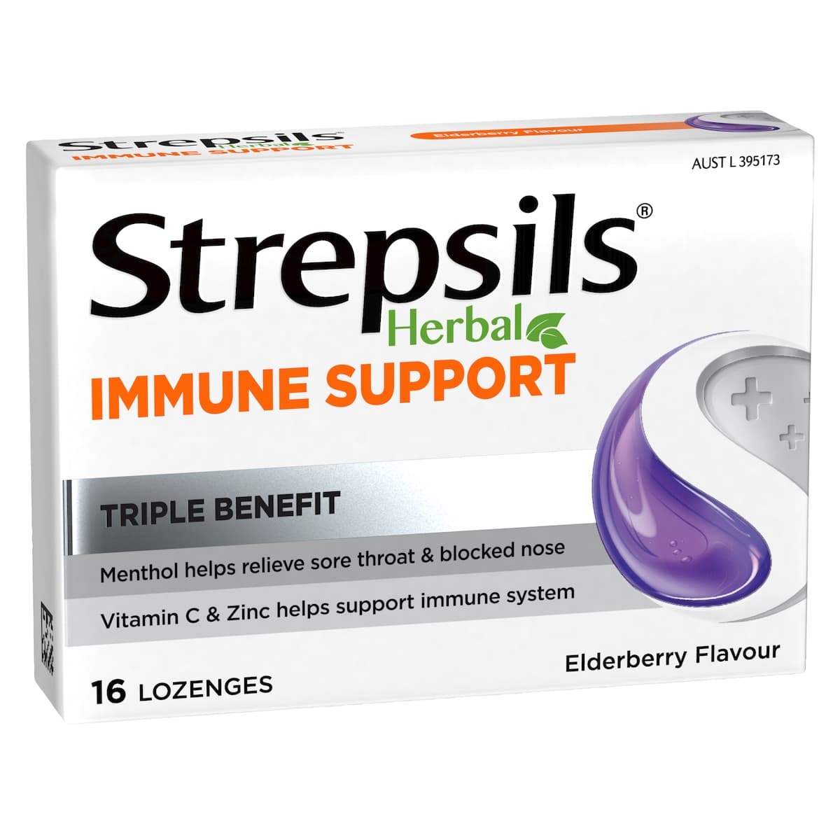 Thumbnail Strepsils Herbal Immune Support Elderberry Echinacea 16 Lozenges