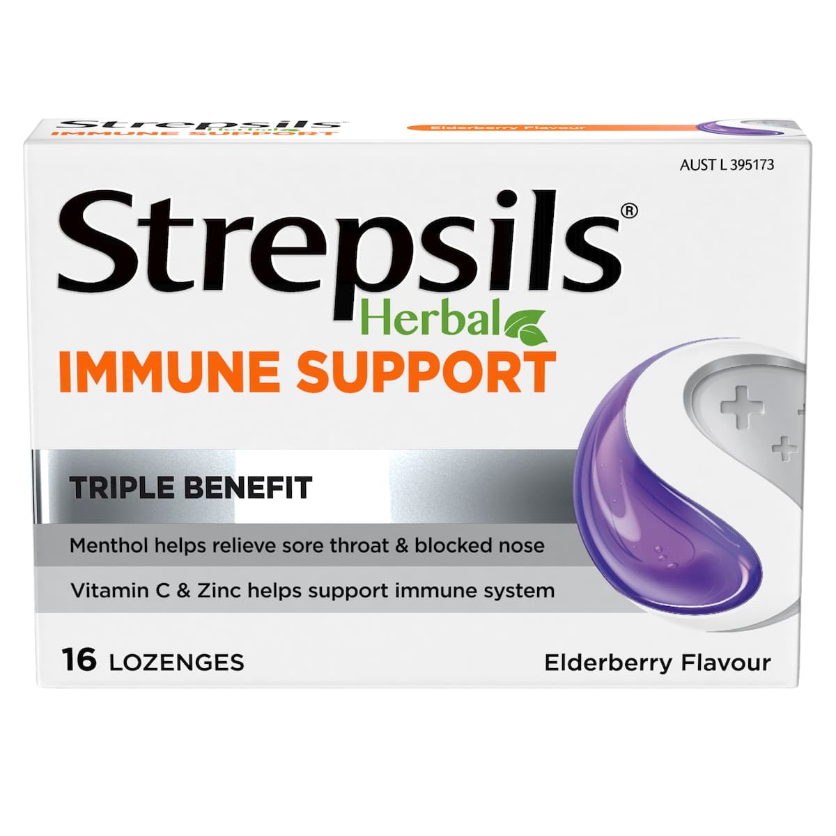 Thumbnail Strepsils Herbal Immune Support Elderberry Echinacea 16 Lozenges