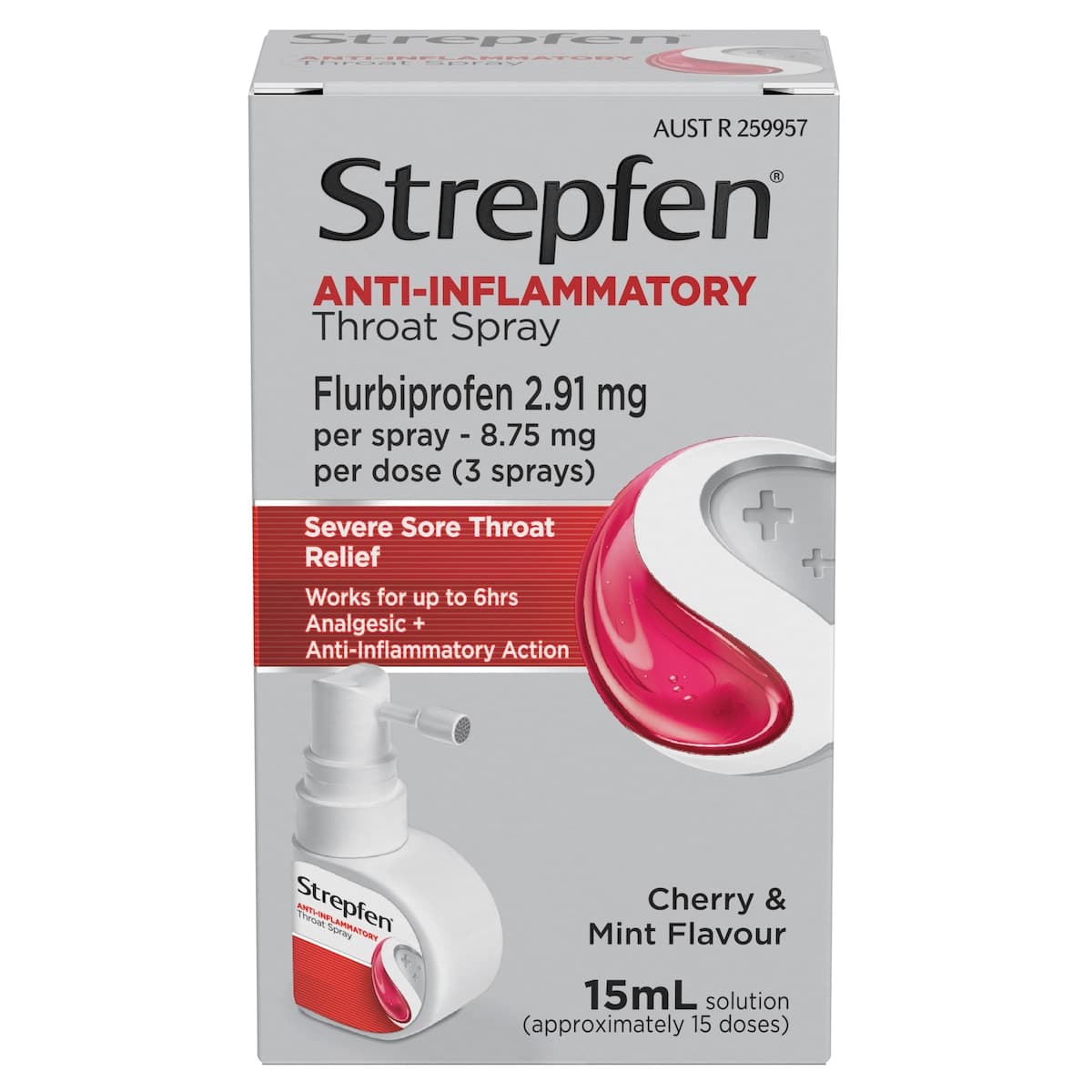 Thumbnail Strepfen Throat Spray with Anti-inflammatory Action Cherry & Mint Flavour 15ml
