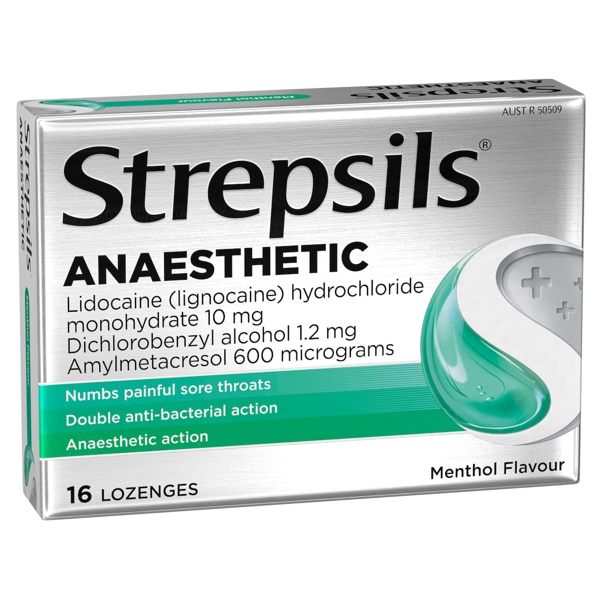 Thumbnail Strepsils Plus Anaesthetic Dual Action Menthol Lozenges 16 Pack