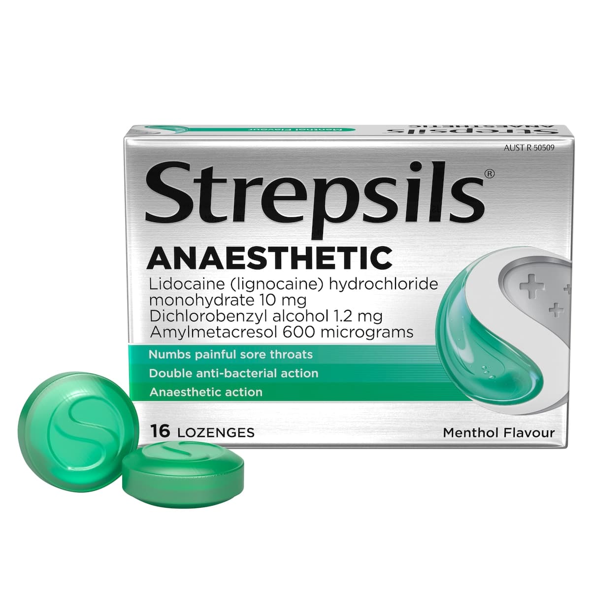 Thumbnail Strepsils Plus Anaesthetic Dual Action Menthol Lozenges 16 Pack