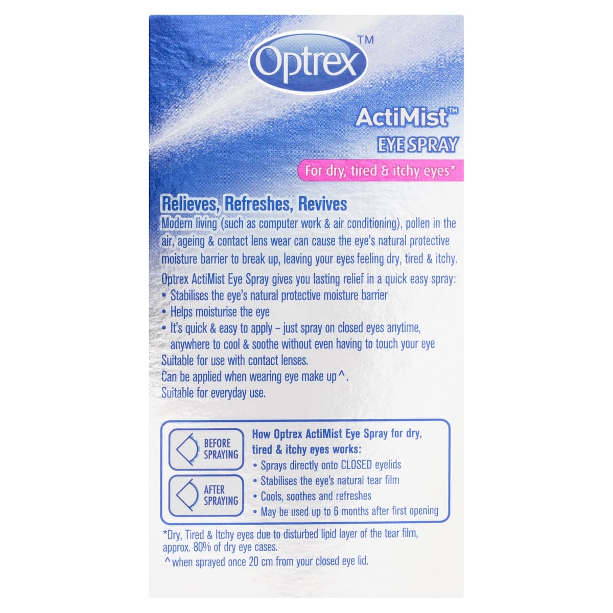 Thumbnail Optrex ActiMist 2in1 Eye Spray for Dry & Irritated Eyes 10ml