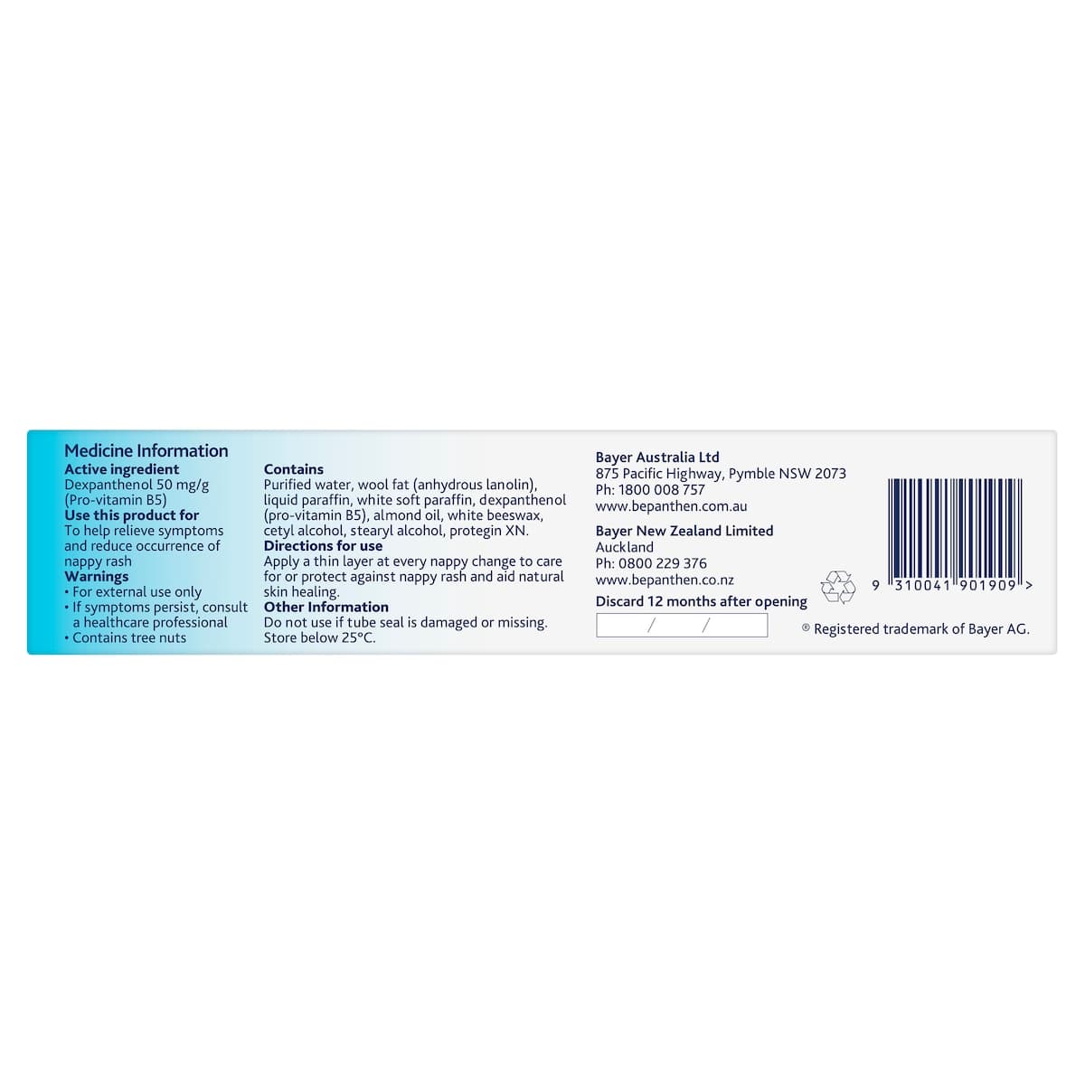 Thumbnail Bepanthen Nappy Rash Ointment 100g