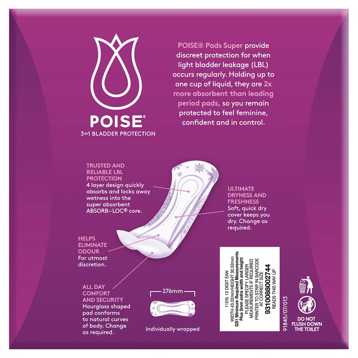 Thumbnail Poise Super Pads For Bladder Leaks 28 Pack