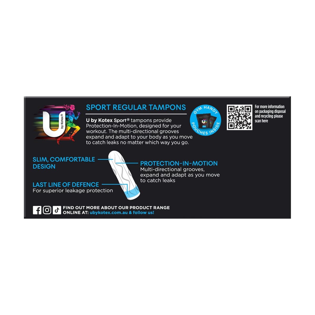 Thumbnail U by Kotex Sport Tampons Regular 16 Pack