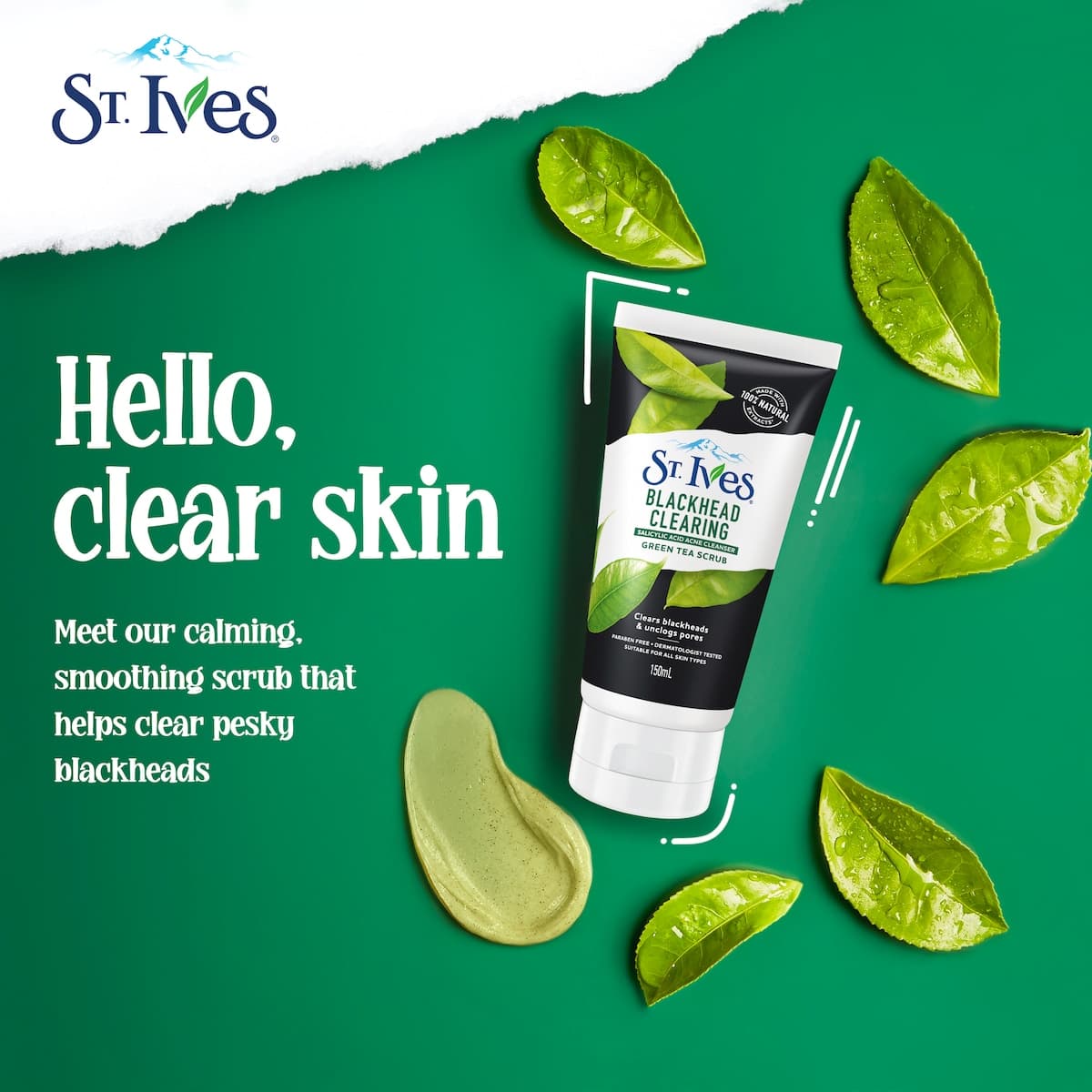Thumbnail St Ives Blackhead Clearing Green Tea Face Scrub 150ml
