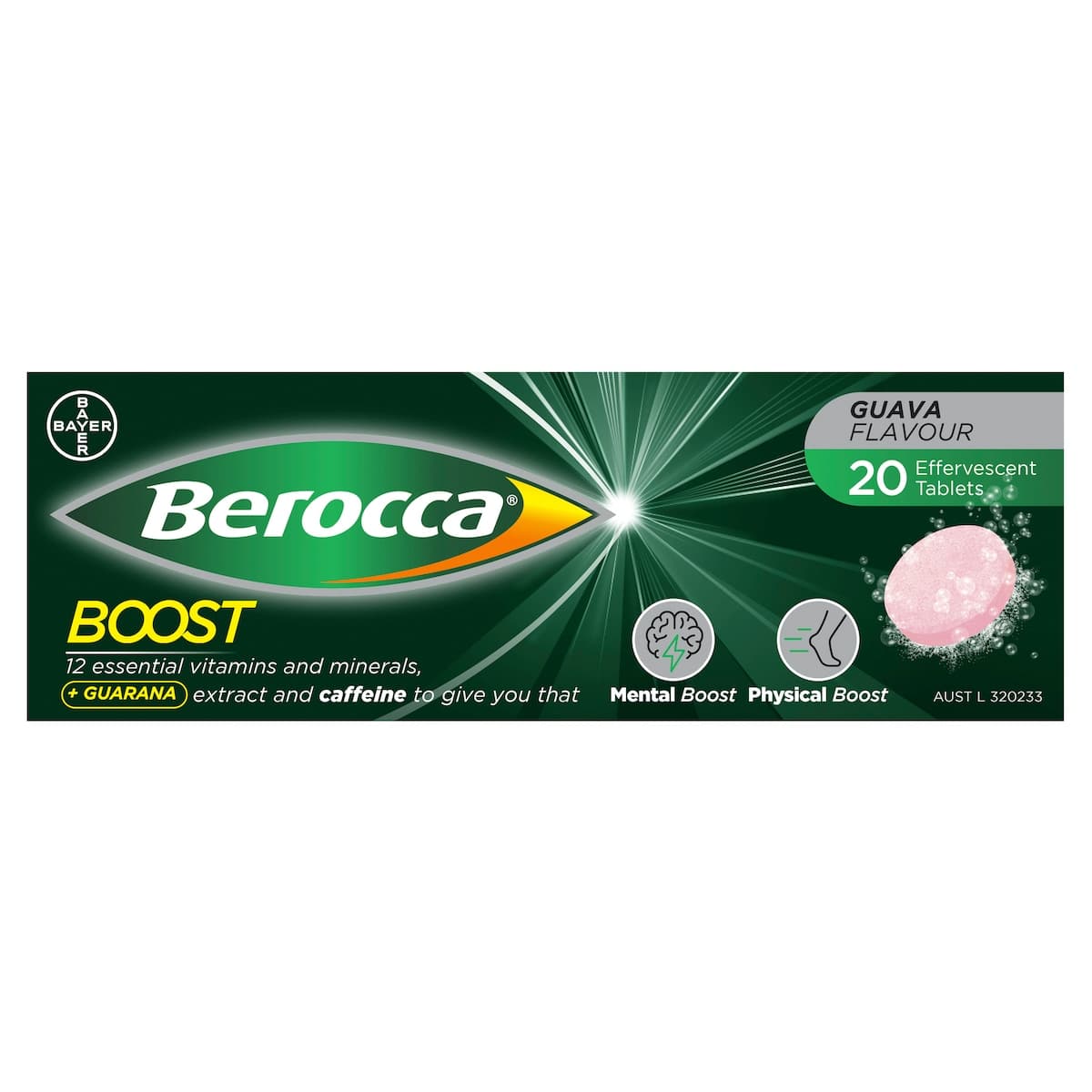 Thumbnail Berocca Boost Guava Effervescent Tablets 20 Pack