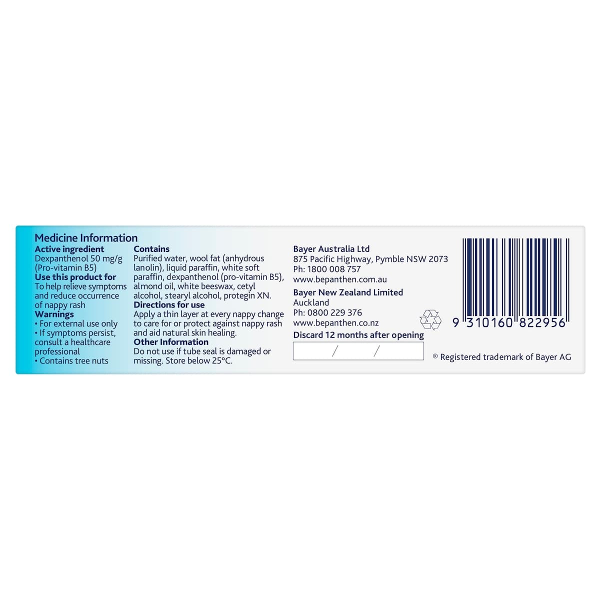 Thumbnail Bepanthen Nappy Rash Ointment 30g