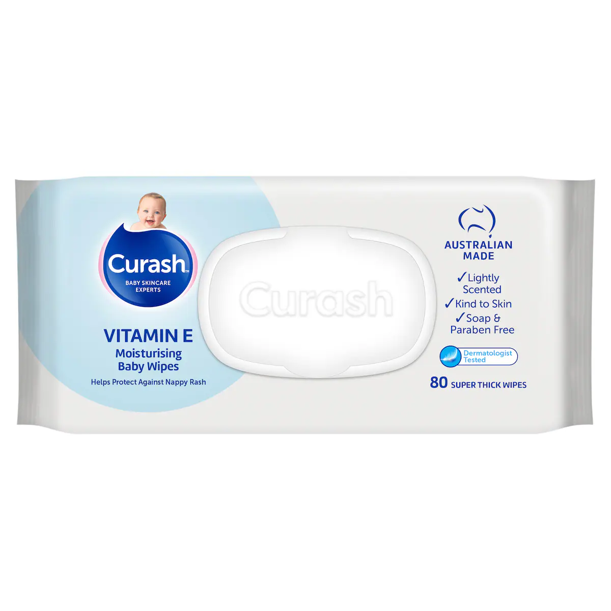 Thumbnail Curash Baby Moisturising Vitamin E 3 x 80 Baby Wipes