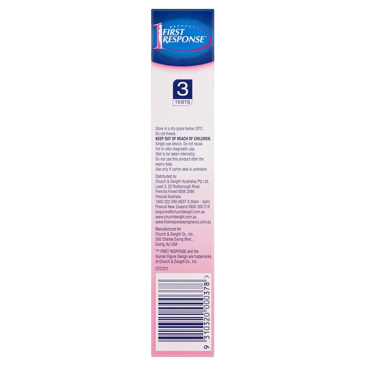 Thumbnail First Response Early Result Instream Pregnancy Test 3 Pack