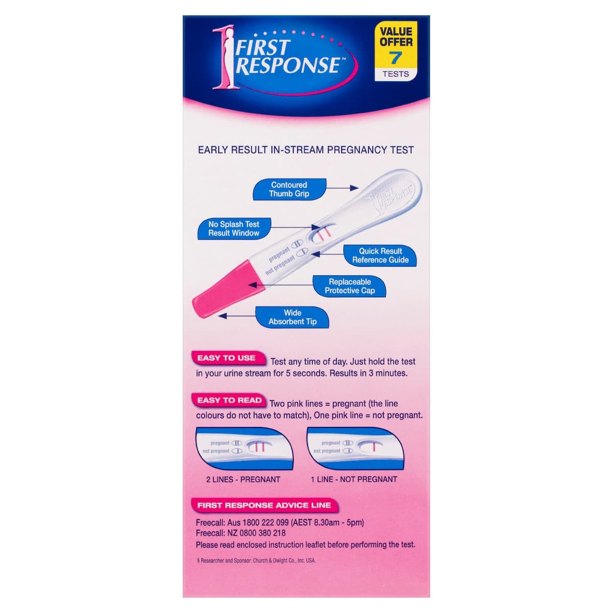 Thumbnail First Response Early Result Instream Pregnancy Test 6 + 1 Test