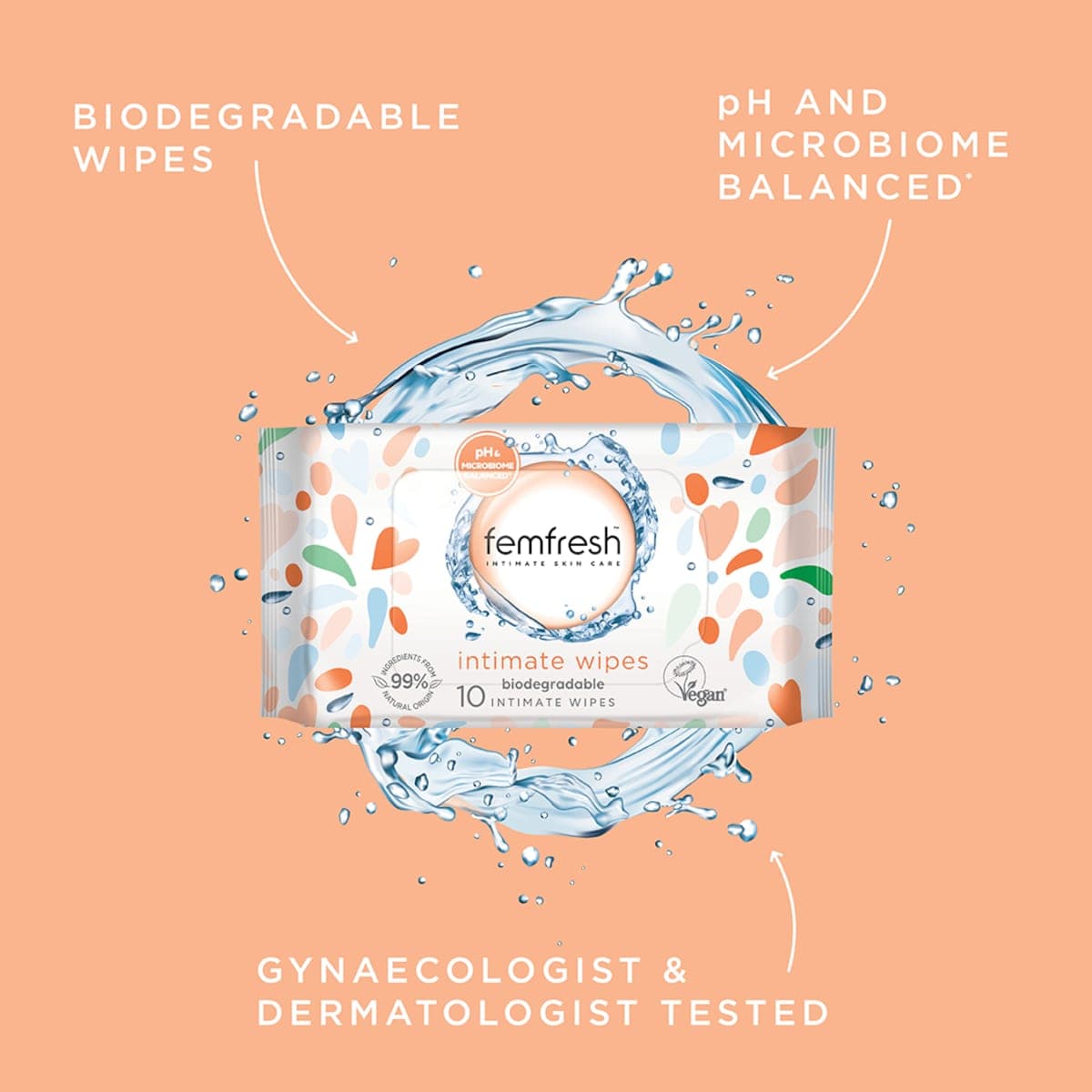 Thumbnail Femfresh Intimate Care Pocket Wipes 10 Pack