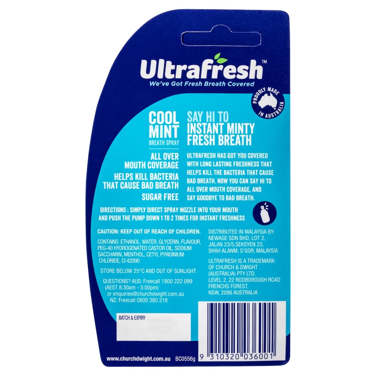 Thumbnail Ultrafresh Breath Spray Cool Mint 12ml