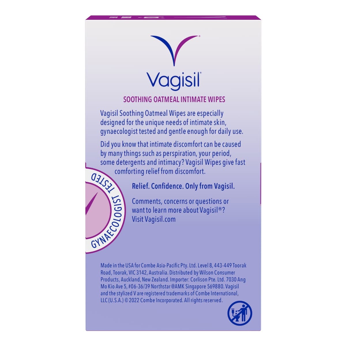 Thumbnail Vagisil Soothing Oatmeal Intimate Wipes 12 Pack