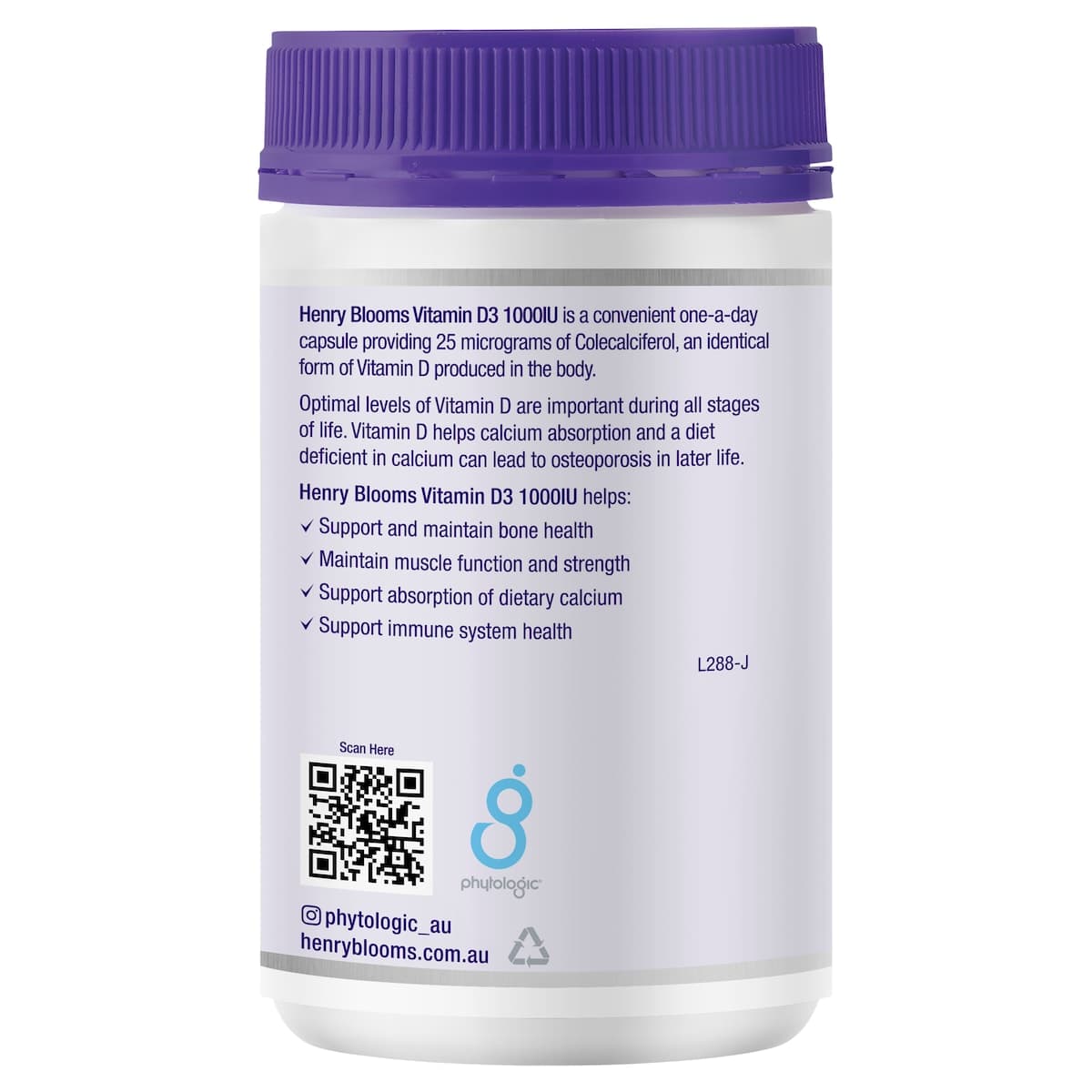 Thumbnail Henry Blooms Vitamin D3 1000IU 400 Capsules