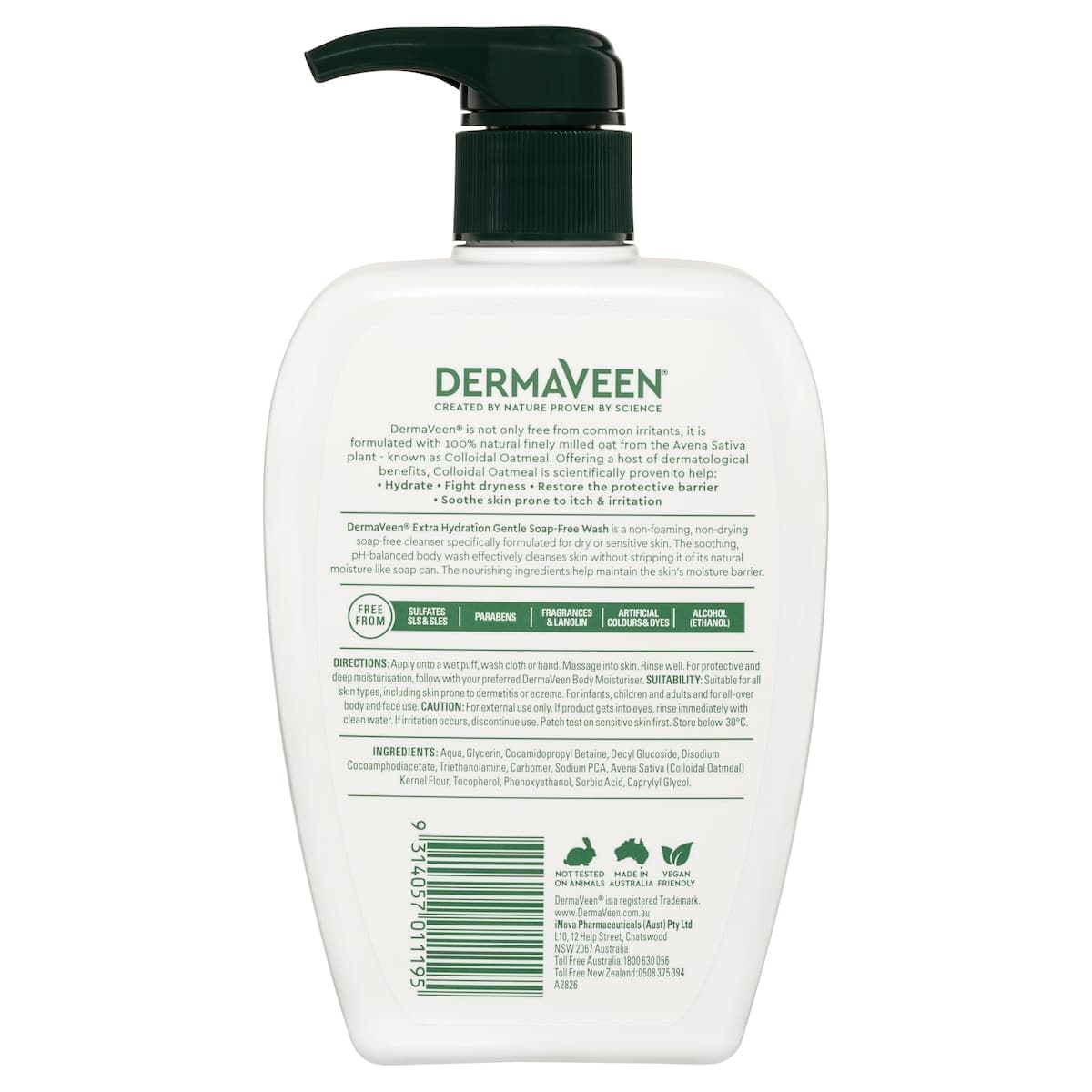 Thumbnail DermaVeen Extra Hydration Gentle Soap Free Wash 500ml