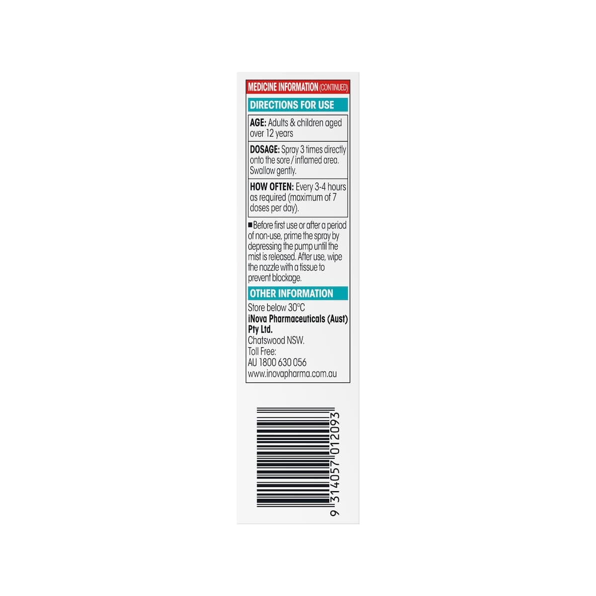 Thumbnail Difflam Plus Anaesthetic Sore Throat Spray Watermelon Triple Action 30ml
