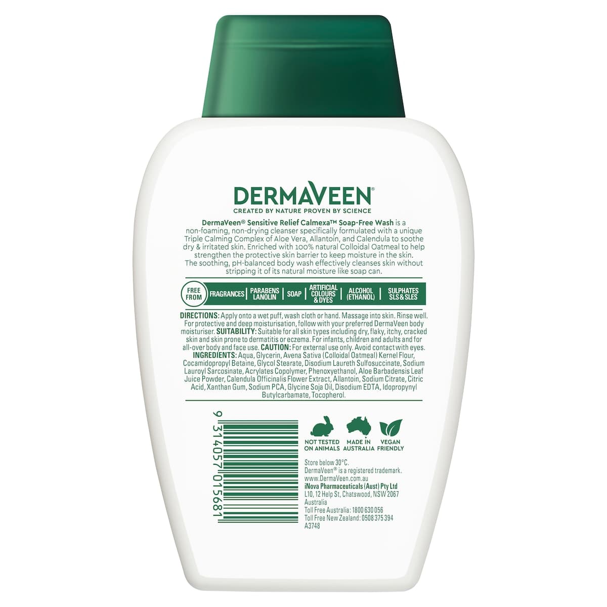 Thumbnail DermaVeen Sensitive Relief Calmexa Soap Free Wash 250ml